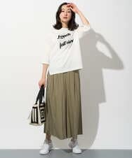 PZLGD09250 GEORGES RECH(ジョルジュ・レッシュ) ナチュラルブロードガウチョパンツ カーキ