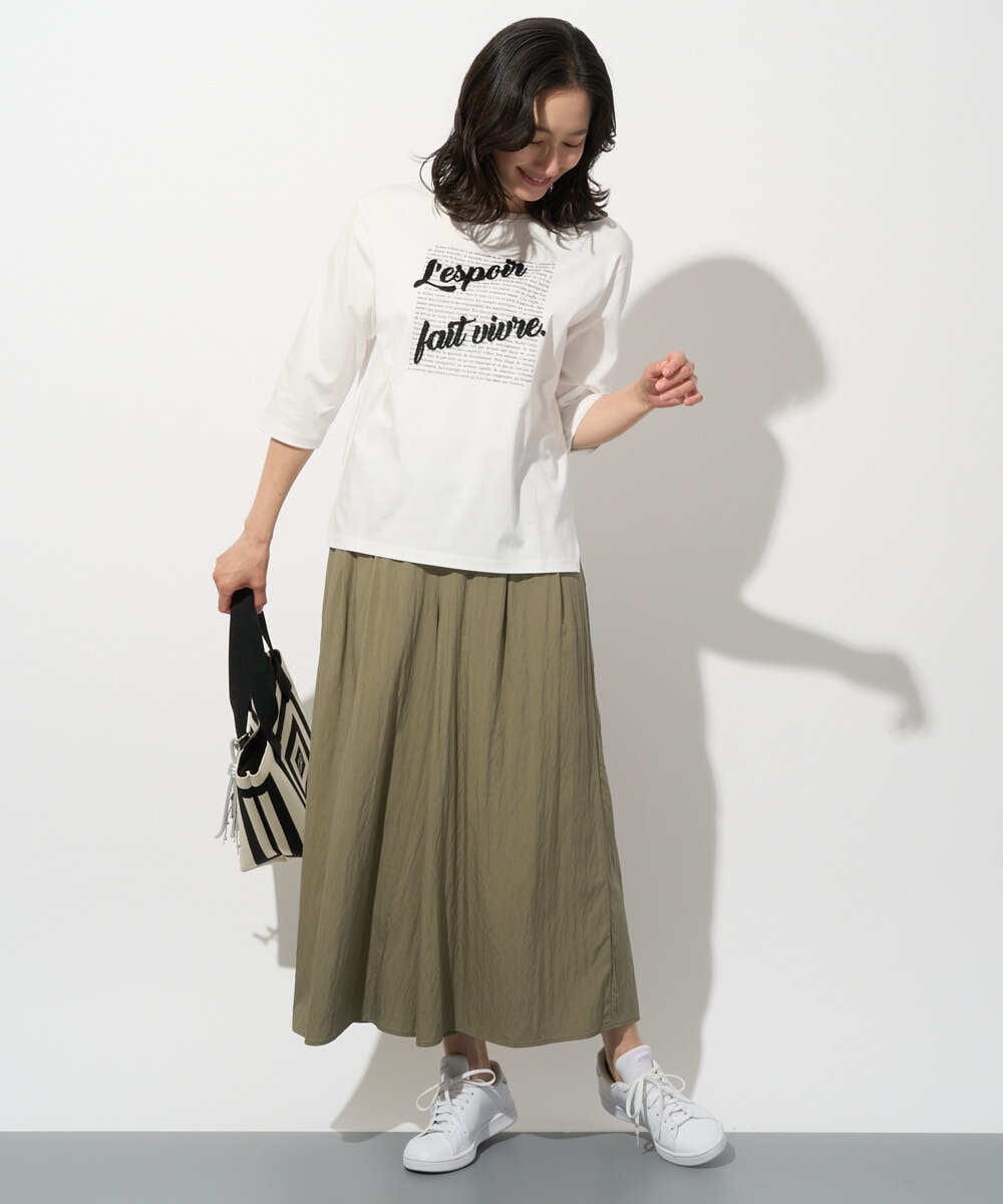 PZLGD09250 GEORGES RECH(ジョルジュ・レッシュ) ナチュラルブロードガウチョパンツ カーキ