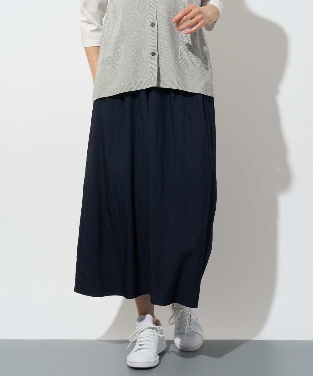 PZLGD09250 GEORGES RECH(ジョルジュ・レッシュ) ナチュラルブロードガウチョパンツ ネイビー