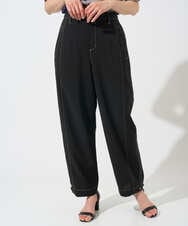 PZLGD12290 GEORGES RECH(ジョルジュ・レッシュ)  [セットアップ対応]ステッチワーク2WAYパンツ ブラック