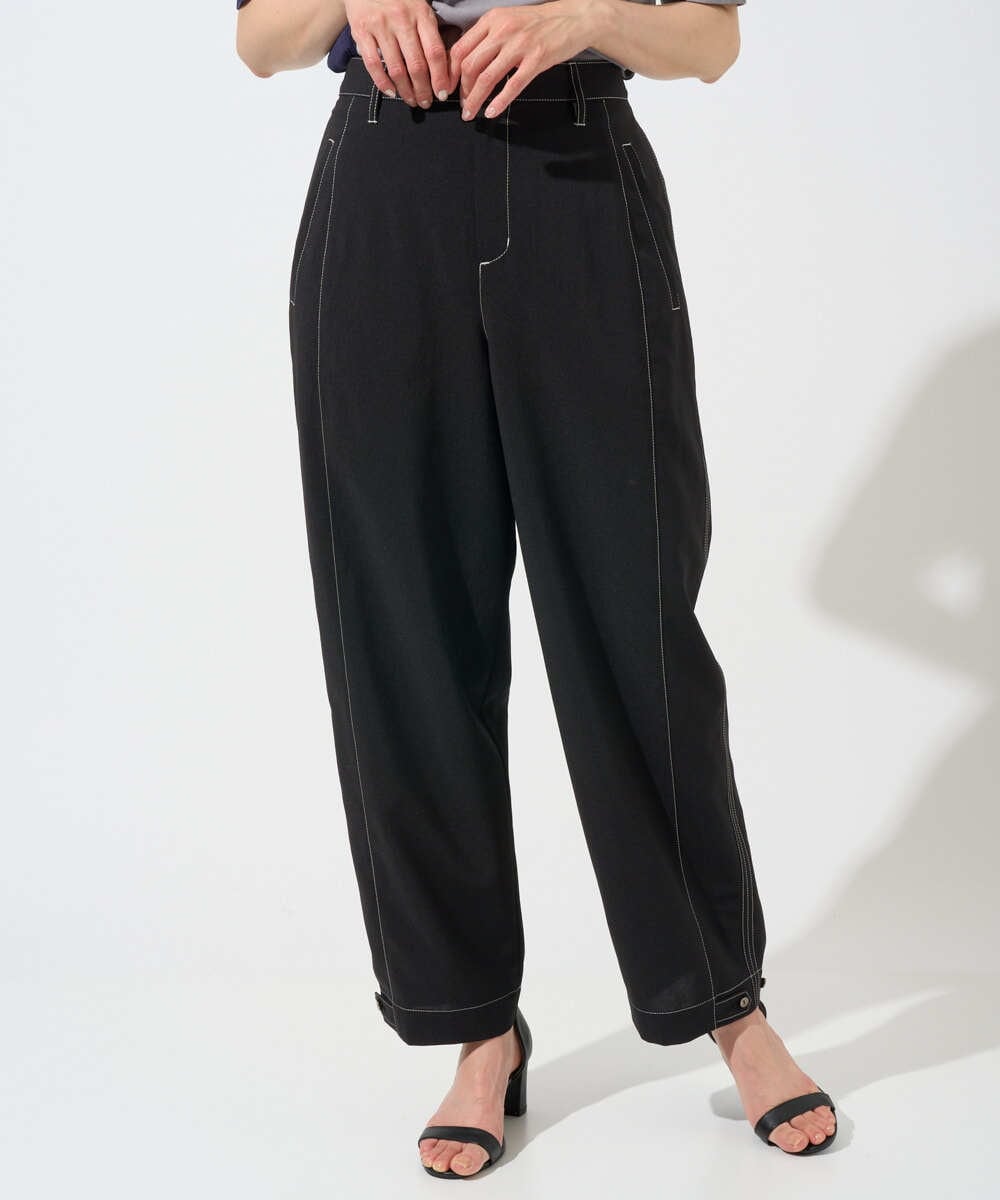 PZLGD12290 GEORGES RECH(ジョルジュ・レッシュ)  [セットアップ対応]ステッチワーク2WAYパンツ ブラック