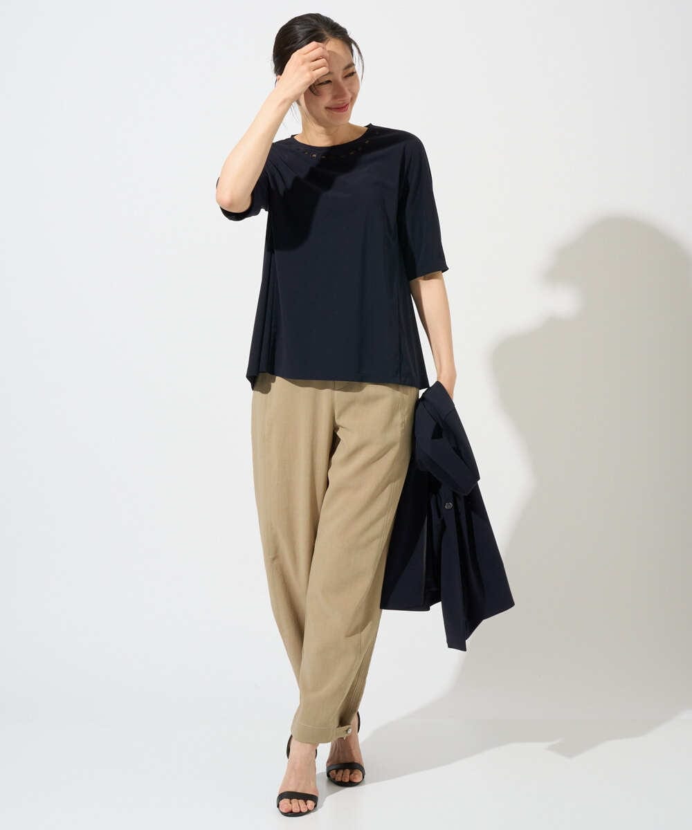 PZLGD12290 GEORGES RECH(ジョルジュ・レッシュ)  [セットアップ対応]ステッチワーク2WAYパンツ ブラック