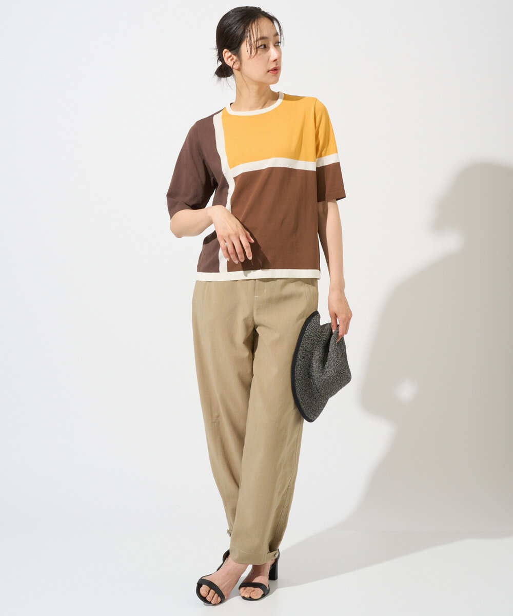 PZLGD12290 GEORGES RECH(ジョルジュ・レッシュ)  [セットアップ対応]ステッチワーク2WAYパンツ ブラック