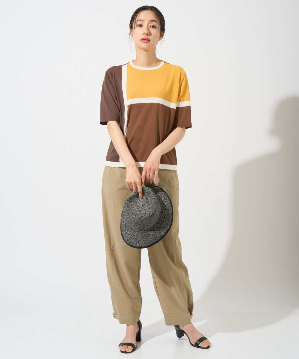 PZLGD12290 GEORGES RECH(ジョルジュ・レッシュ)  [セットアップ対応]ステッチワーク2WAYパンツ ブラック