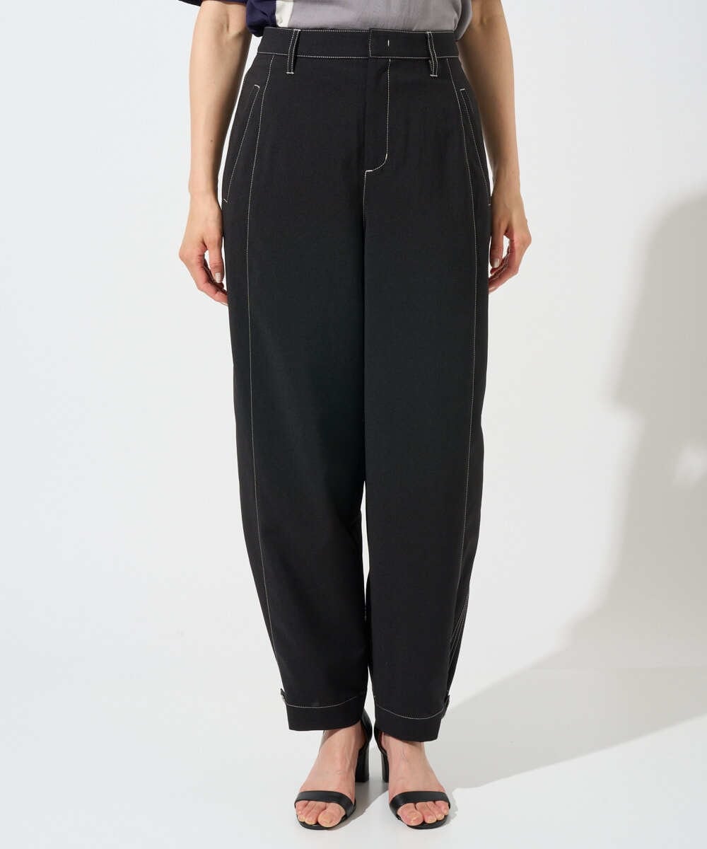 PZLGD12290 GEORGES RECH(ジョルジュ・レッシュ)  [セットアップ対応]ステッチワーク2WAYパンツ ブラック