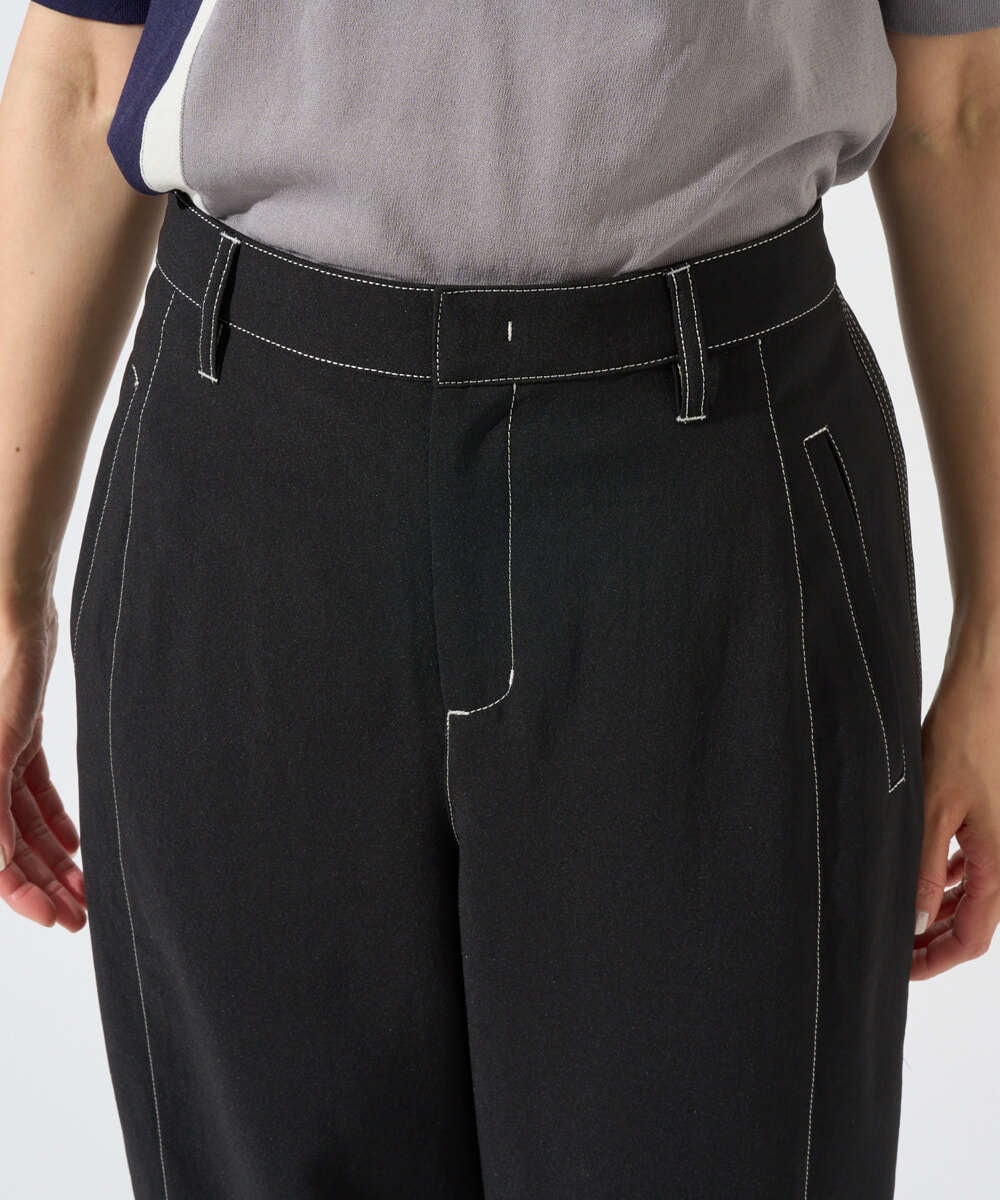 PZLGD12290 GEORGES RECH(ジョルジュ・レッシュ)  [セットアップ対応]ステッチワーク2WAYパンツ ブラック