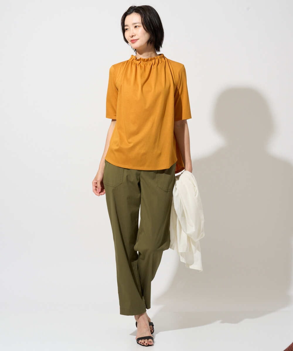 PZLGD26270 GEORGES RECH(ジョルジュ・レッシュ) ハイストレッチベイカーパンツ ベージュ