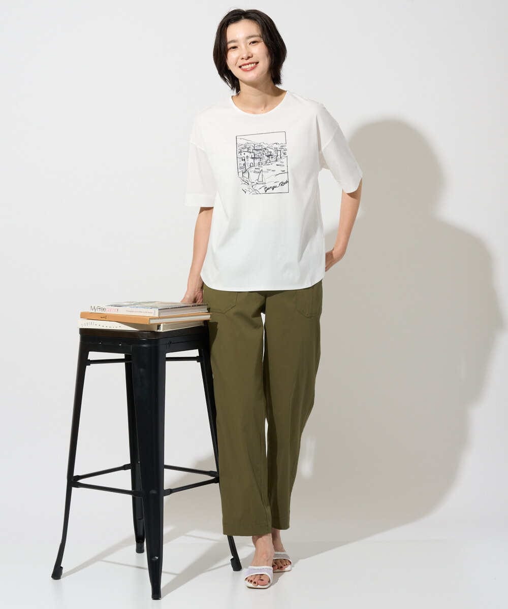 PZLGD26270 GEORGES RECH(ジョルジュ・レッシュ) ハイストレッチベイカーパンツ ベージュ