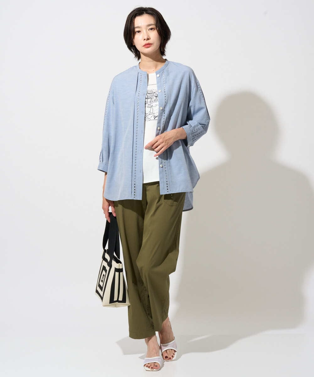 PZLGD26270 GEORGES RECH(ジョルジュ・レッシュ) ハイストレッチベイカーパンツ ベージュ