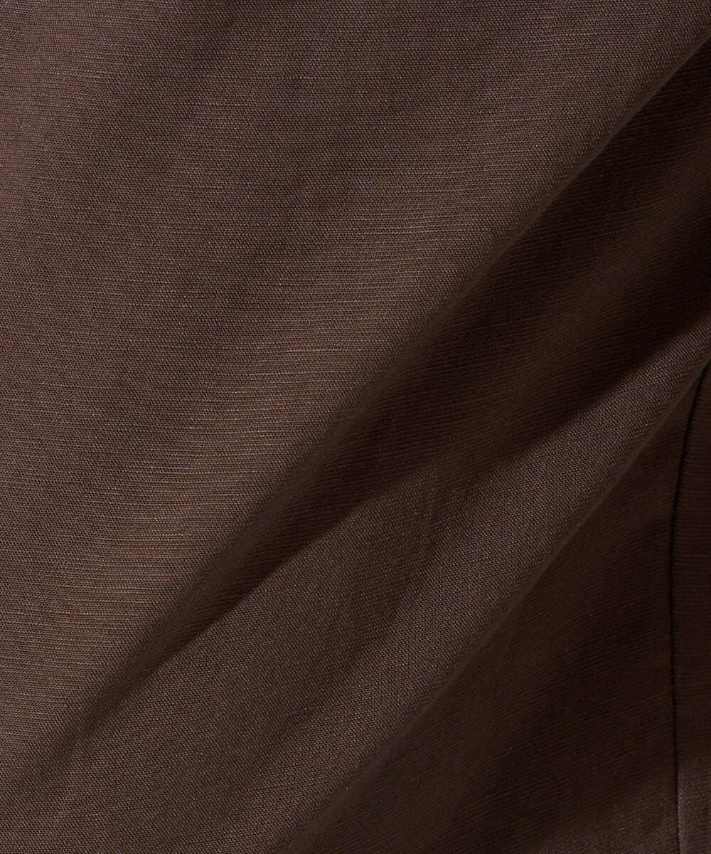 PZLGD31290 GEORGES RECH(ジョルジュ・レッシュ)  [セットアップ対応]フレンチリネンハシゴレースワイドパンツ ブラウン