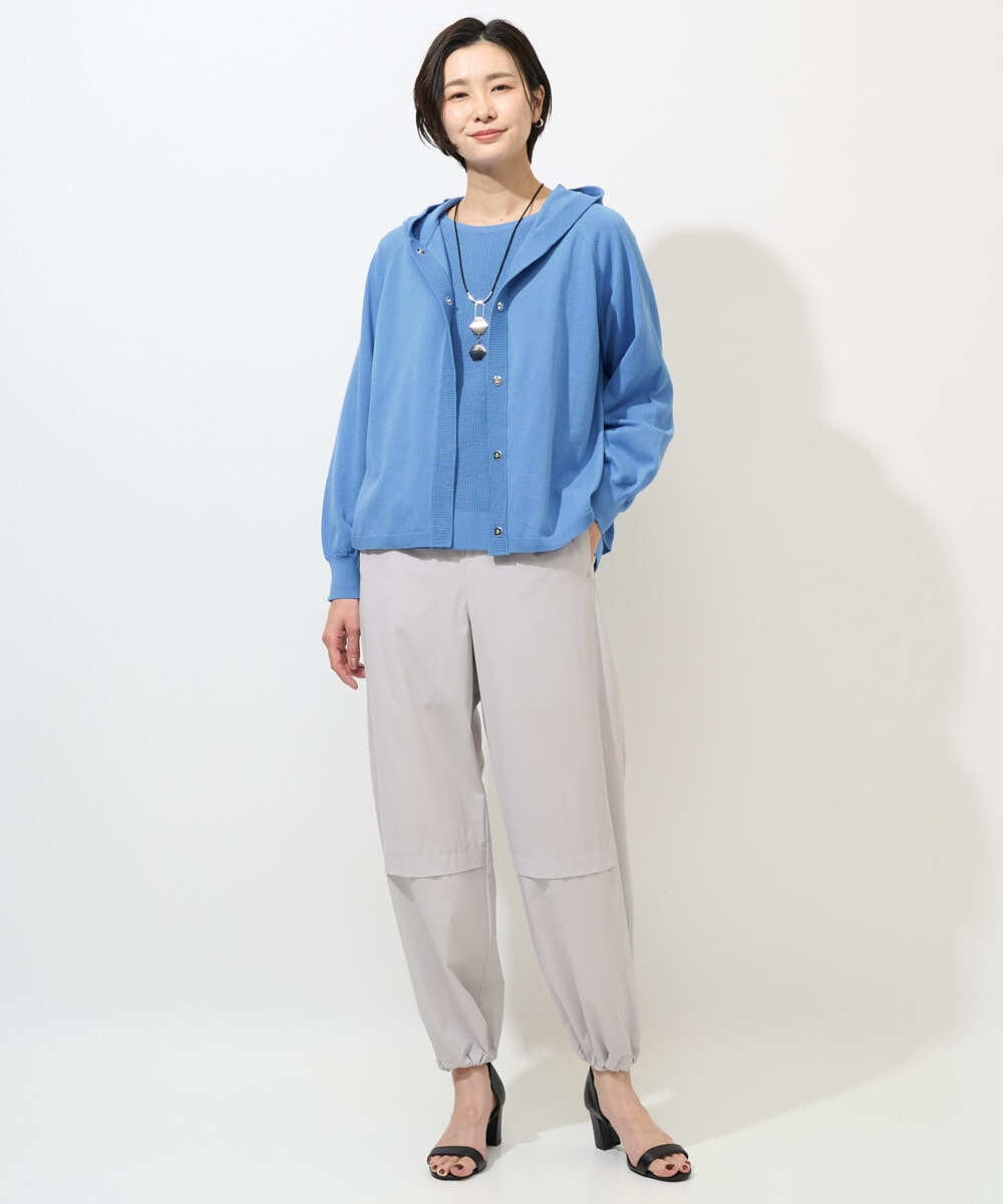 PZLGE40330 GEORGES RECH(ジョルジュ・レッシュ)  [セットアップ対応]4WAYタフタトラックパンツ ライトグレー