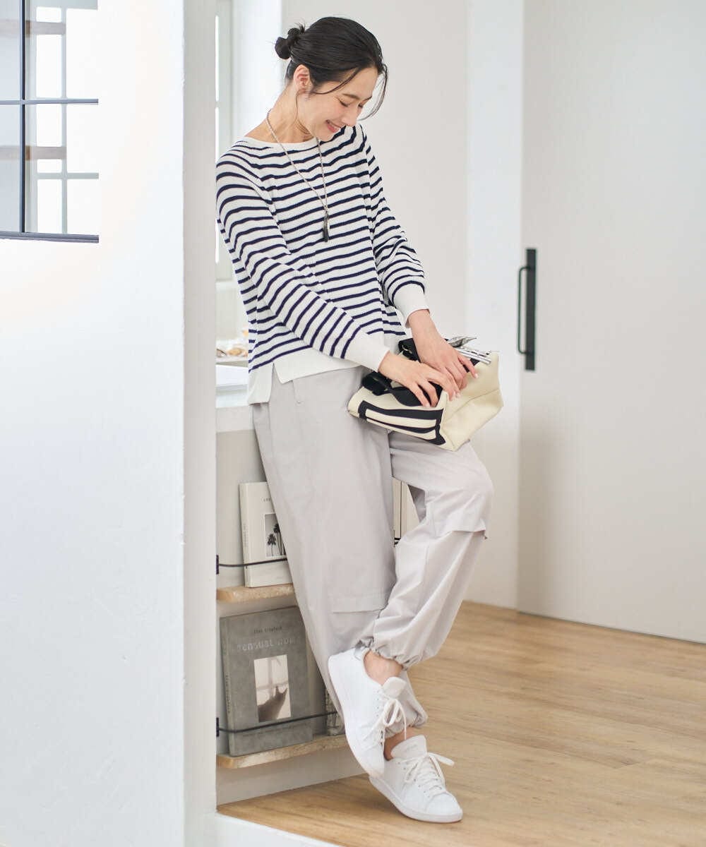 PZLGE40330 GEORGES RECH(ジョルジュ・レッシュ)  [セットアップ対応]4WAYタフタトラックパンツ ライトグレー