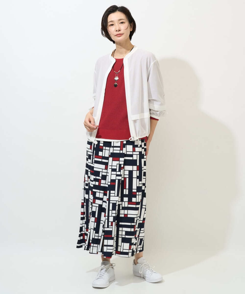 PZLGE42390 GEORGES RECH(ジョルジュ・レッシュ) トリコロールガウチョパンツ レッド系