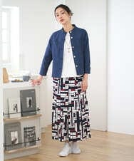 PZLGE42390 GEORGES RECH(ジョルジュ・レッシュ) トリコロールガウチョパンツ レッド系