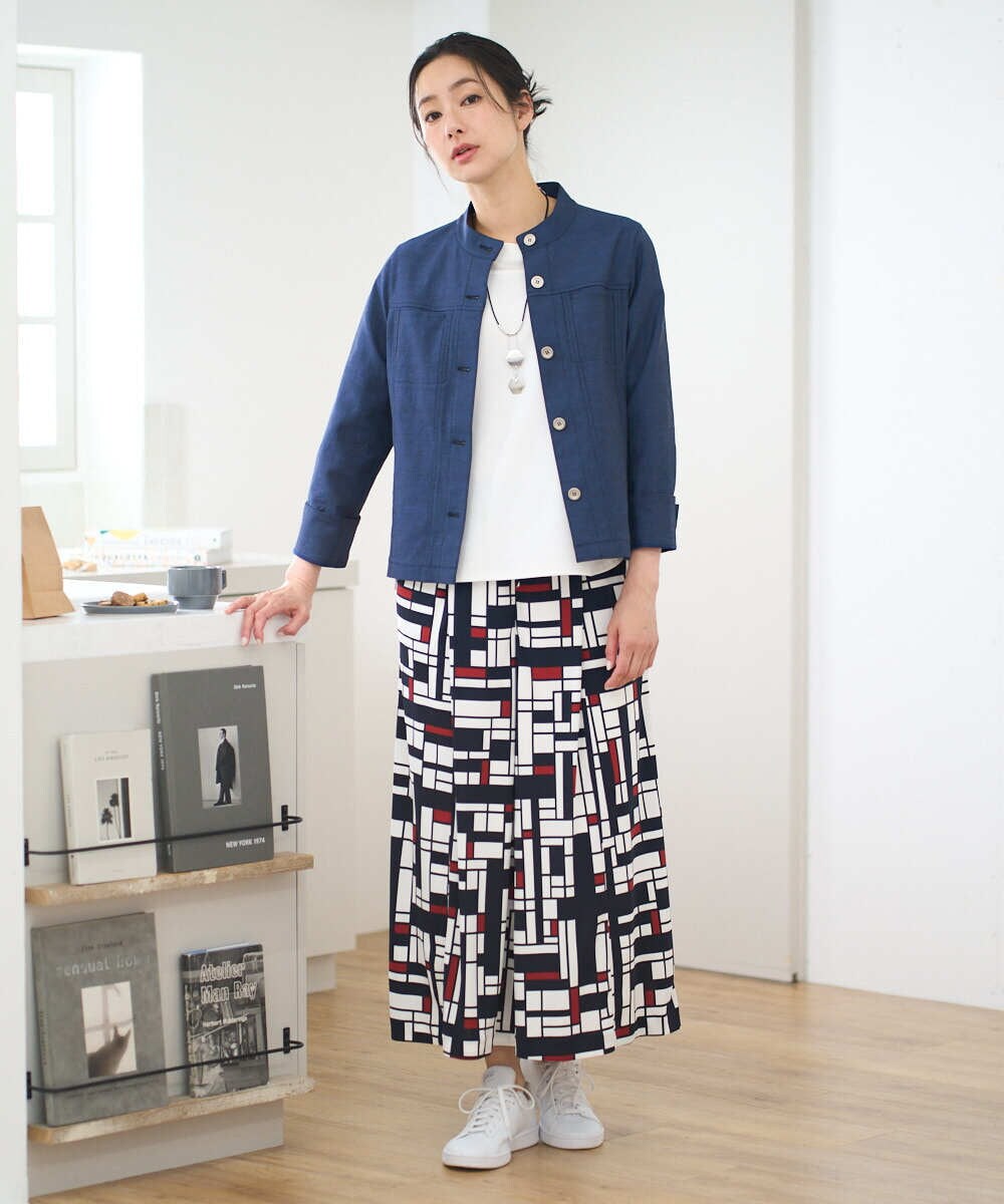 PZLGE42390 GEORGES RECH(ジョルジュ・レッシュ) トリコロールガウチョパンツ レッド系