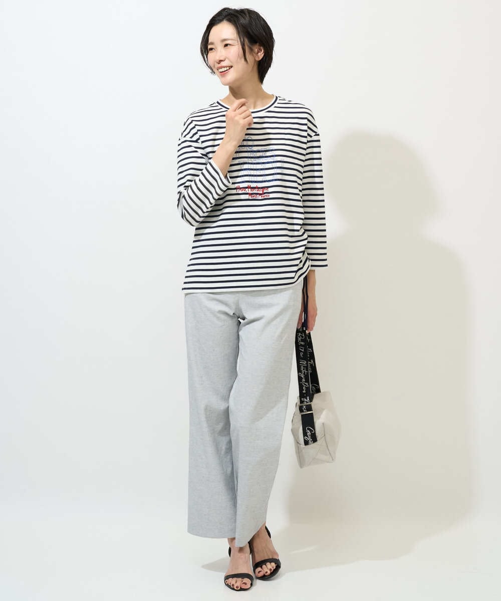 PZLGE52250 GEORGES RECH(ジョルジュ・レッシュ) シェルタリングドライオックスワイドパンツ ネイビー