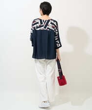 PZLGE52250 GEORGES RECH(ジョルジュ・レッシュ) シェルタリングドライオックスワイドパンツ ネイビー