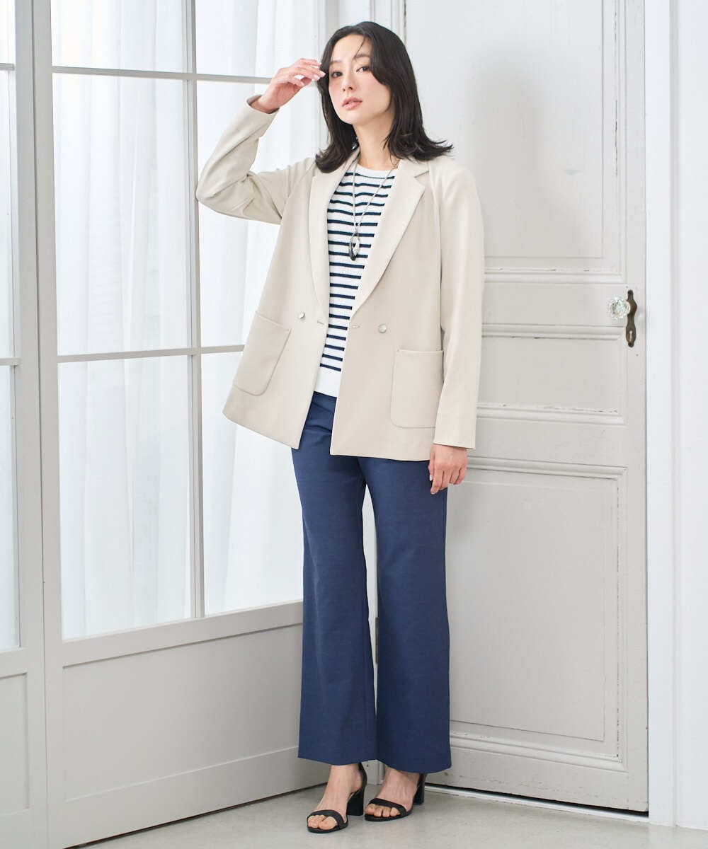 PZLGE52250 GEORGES RECH(ジョルジュ・レッシュ) シェルタリングドライオックスワイドパンツ ネイビー