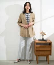 PZLGE52250 GEORGES RECH(ジョルジュ・レッシュ) シェルタリングドライオックスワイドパンツ ネイビー