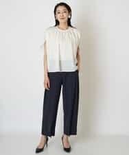 PZLGO70230 GEORGES RECH(ジョルジュ・レッシュ) 【高機能】ヘムボタンパンツ ネイビー