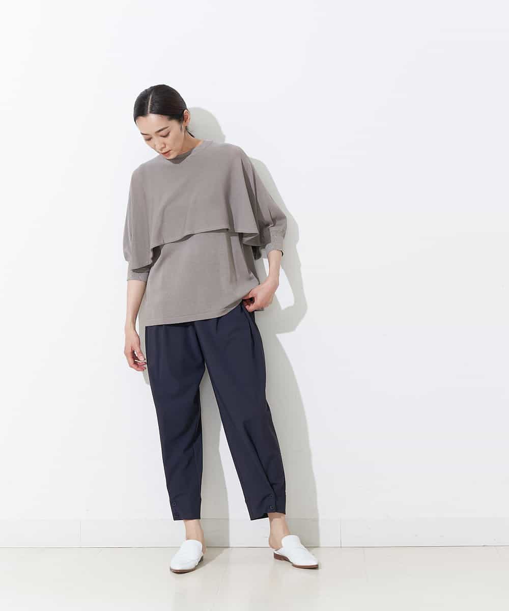 PZLGO70230 GEORGES RECH(ジョルジュ・レッシュ) 【高機能】ヘムボタンパンツ ネイビー