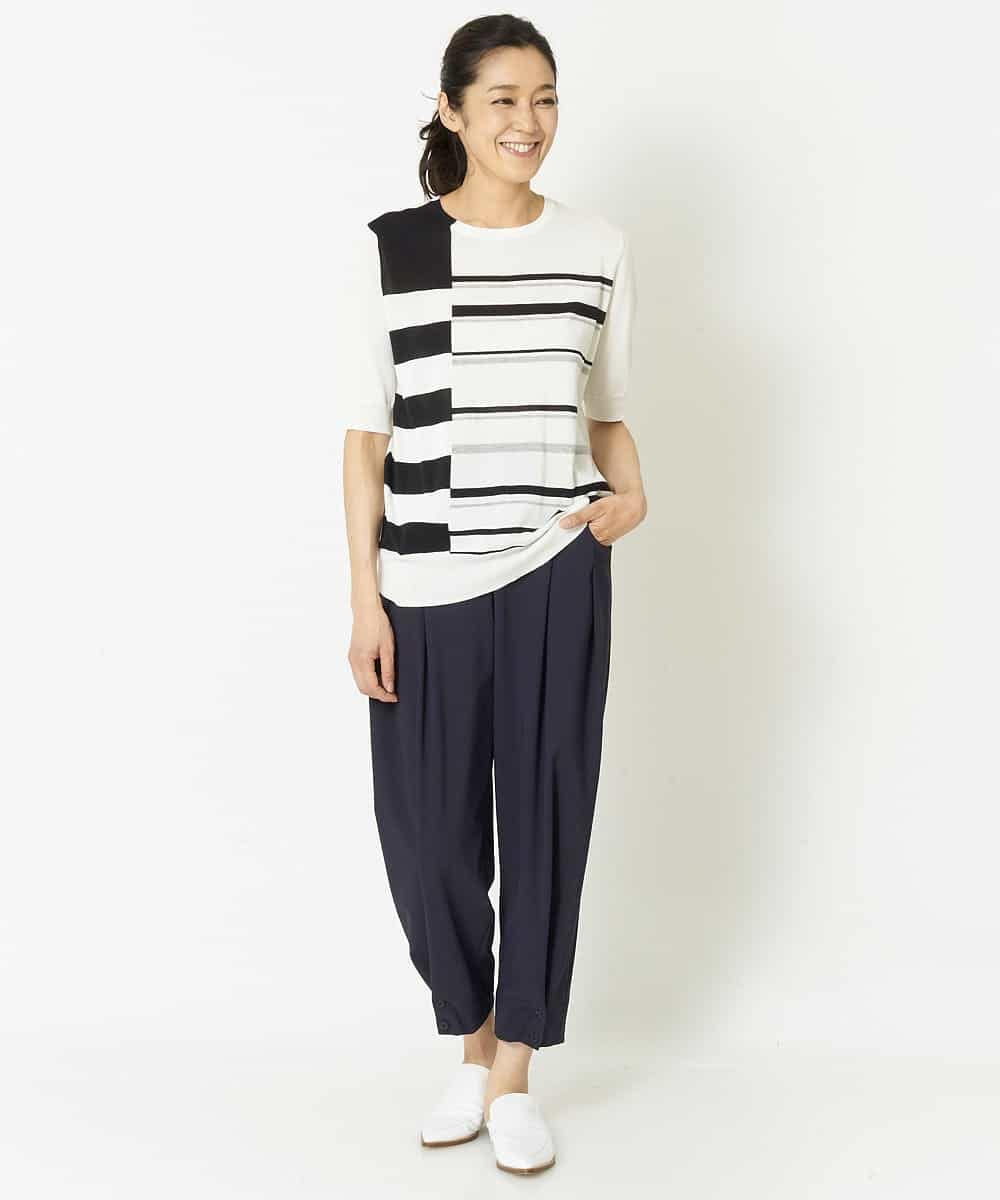 PZLGO70230 GEORGES RECH(ジョルジュ・レッシュ) 【高機能】ヘムボタンパンツ ネイビー