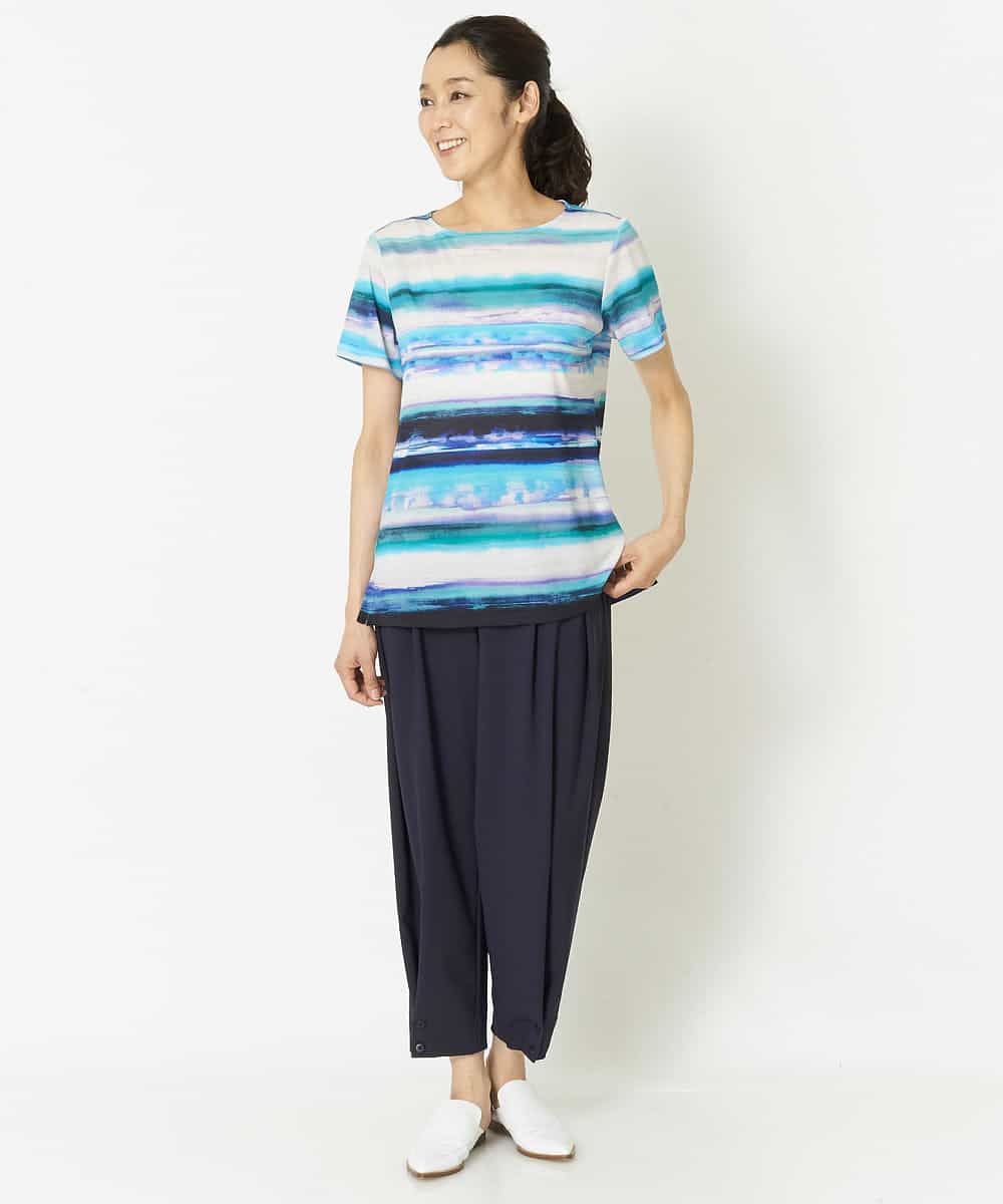 PZLGO70230 GEORGES RECH(ジョルジュ・レッシュ) 【高機能】ヘムボタンパンツ ネイビー