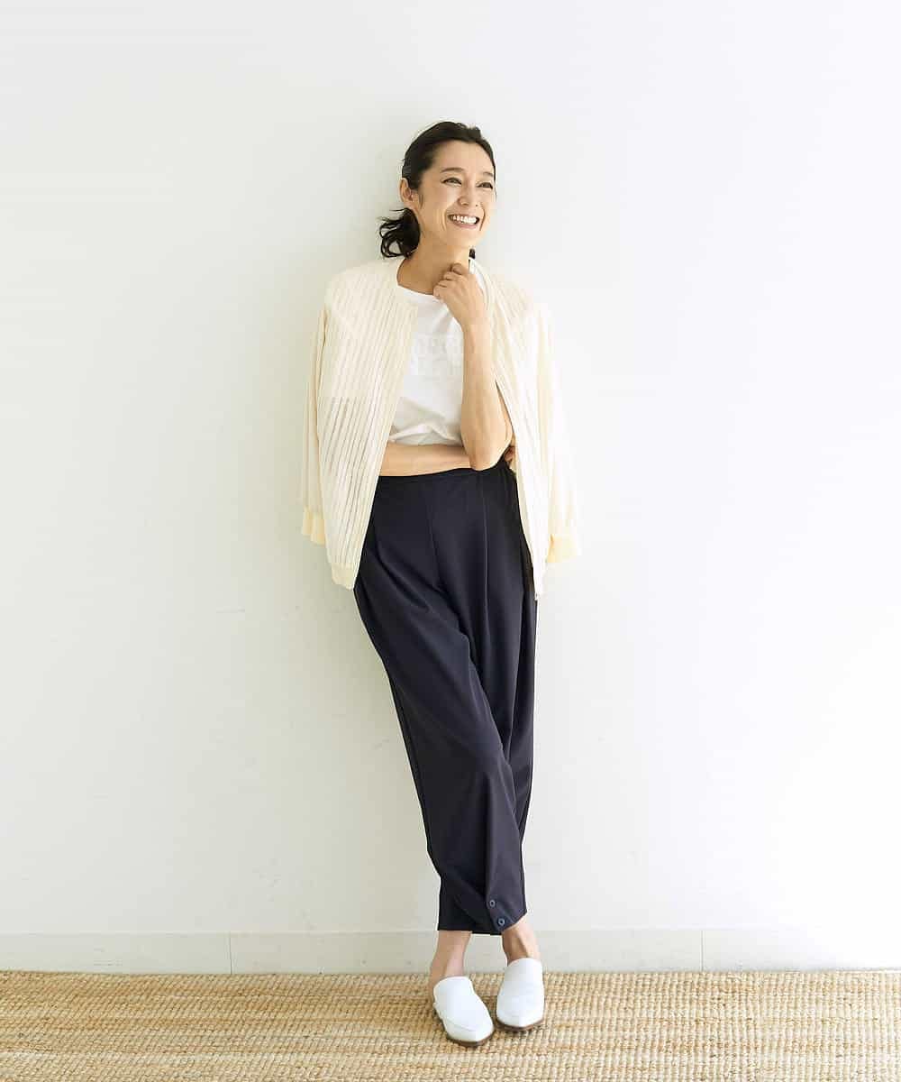 PZLGO70230 GEORGES RECH(ジョルジュ・レッシュ) 【高機能】ヘムボタンパンツ ネイビー