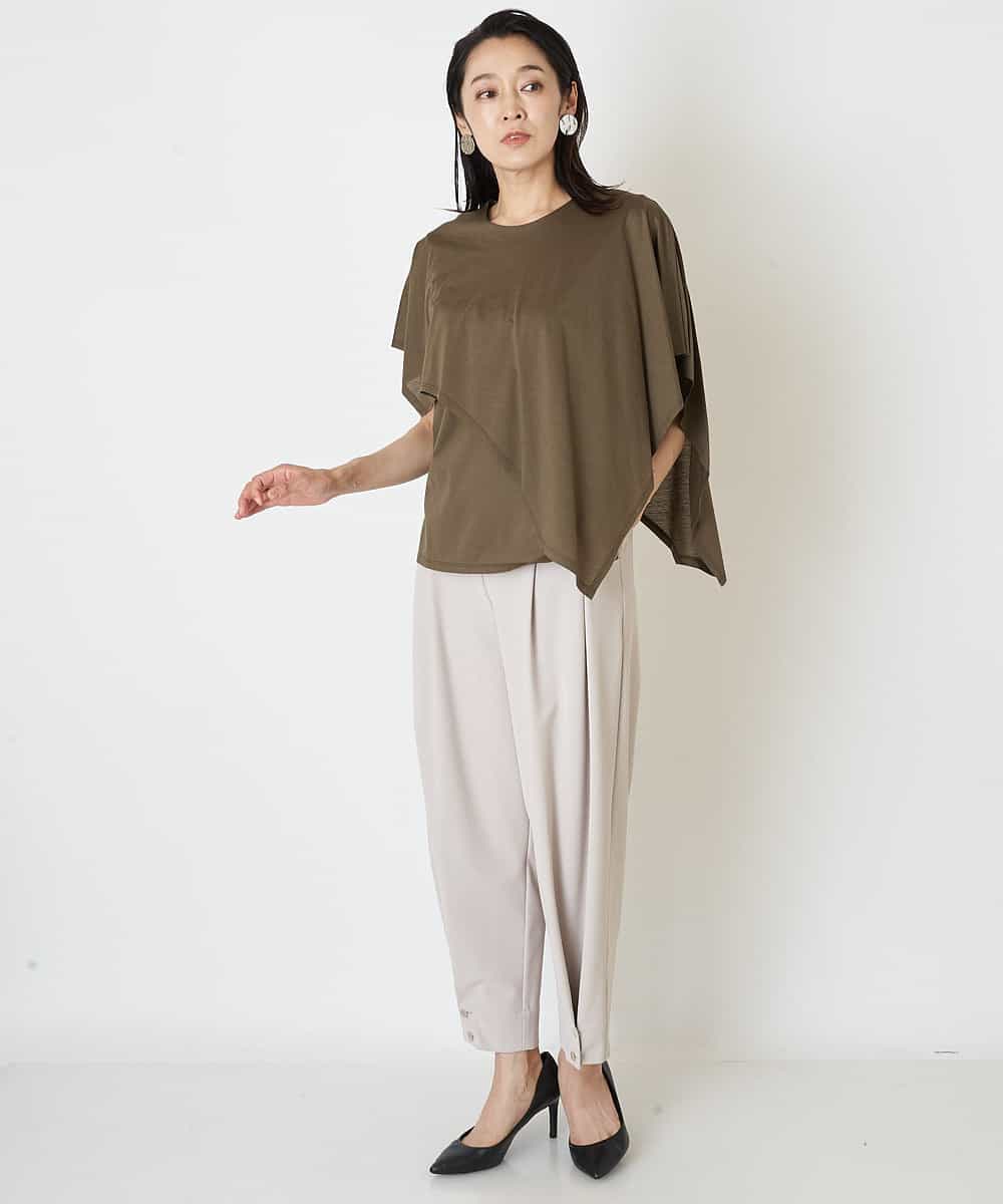 PZLGO70230 GEORGES RECH(ジョルジュ・レッシュ) 【高機能】ヘムボタンパンツ ベージュ