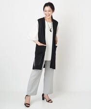 PZLGS01260 GEORGES RECH(ジョルジュ・レッシュ)  [セットアップ対応]スラブストレートパンツ ライトグレー