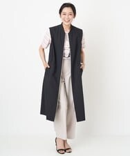PZLGS20210 GEORGES RECH(ジョルジュ・レッシュ) [日本製]ワイドペグトップストレッチパンツ オフホワイト