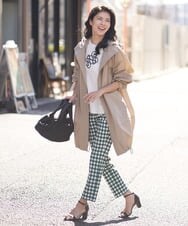 PZLGT45210 GEORGES RECH(ジョルジュ・レッシュ) ギンガムチェックスティックパンツ グリーン
