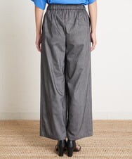 PZLGU24210 GEORGES RECH(ジョルジュ・レッシュ) [定番素材]スマッシュリネンストレッチワイドパンツ ブラック
