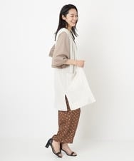 PZLGU48270 GEORGES RECH(ジョルジュ・レッシュ) ジャガードフラワー柄ストレートパンツ グリーン×ブラック