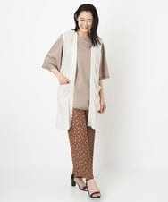 PZLGU48270 GEORGES RECH(ジョルジュ・レッシュ) ジャガードフラワー柄ストレートパンツ グリーン×ブラック