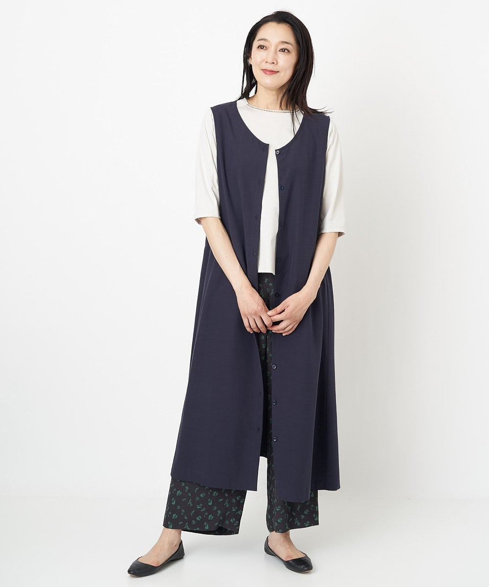 PZLGU48270 GEORGES RECH(ジョルジュ・レッシュ) ジャガードフラワー柄ストレートパンツ グリーン×ブラック