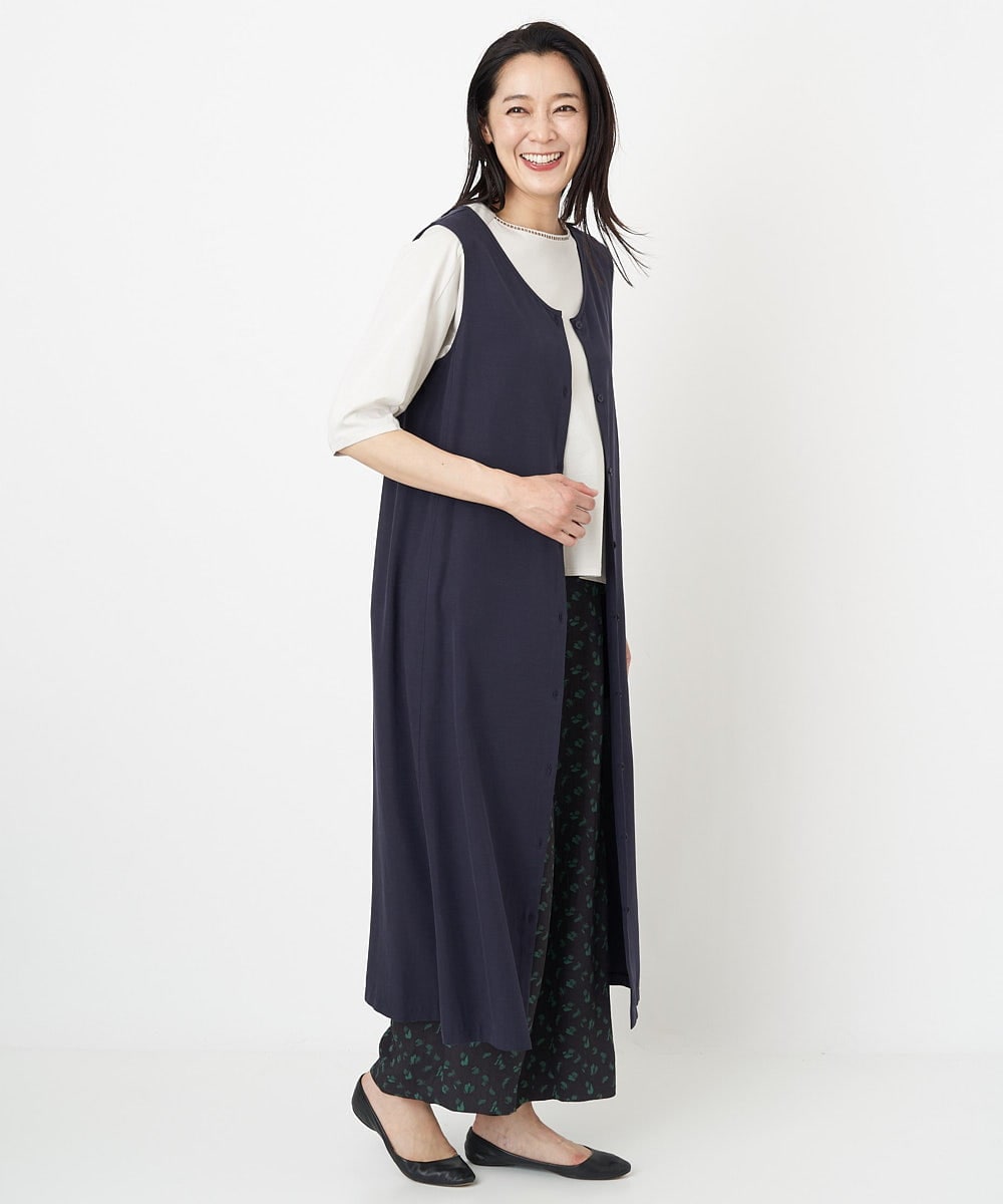PZLGU48270 GEORGES RECH(ジョルジュ・レッシュ) ジャガードフラワー柄ストレートパンツ グリーン×ブラック