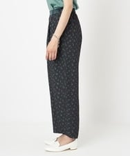 PZLGU48270 GEORGES RECH(ジョルジュ・レッシュ) ジャガードフラワー柄ストレートパンツ グリーン×ブラック
