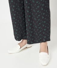PZLGU48270 GEORGES RECH(ジョルジュ・レッシュ) ジャガードフラワー柄ストレートパンツ グリーン×ブラック