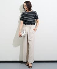 PZLGV59250 GEORGES RECH(ジョルジュ・レッシュ)  [日本製]スラブキャタピラーストレートパンツ ベージュ