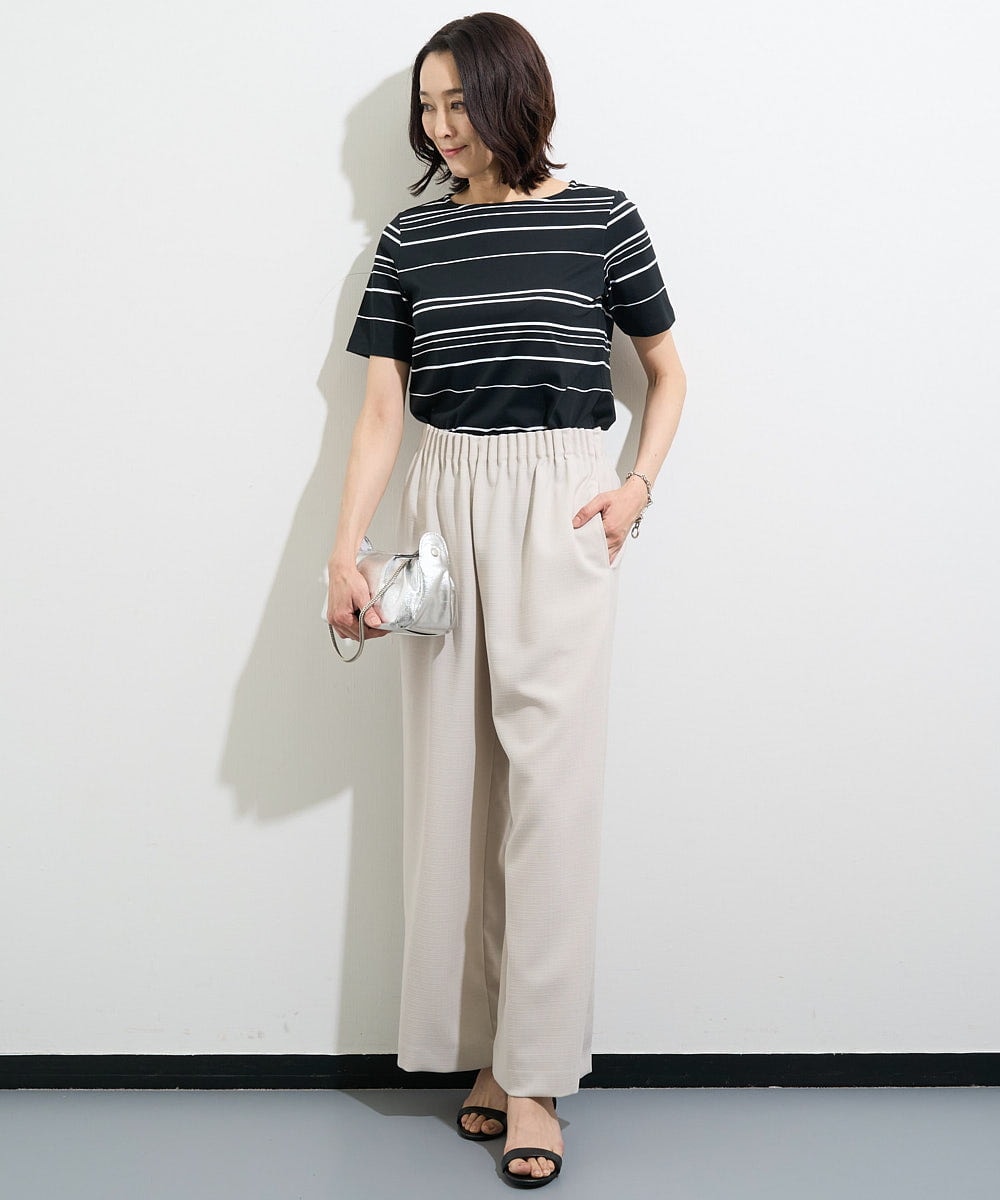 PZLGV59250 GEORGES RECH(ジョルジュ・レッシュ)  [日本製]スラブキャタピラーストレートパンツ ベージュ
