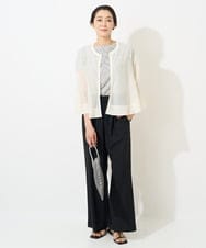 PZLGV59250 GEORGES RECH(ジョルジュ・レッシュ)  [日本製]スラブキャタピラーストレートパンツ ベージュ