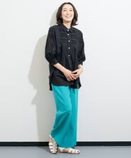 PZLGV59250 GEORGES RECH(ジョルジュ・レッシュ)  [日本製]スラブキャタピラーストレートパンツ ベージュ