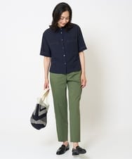 PZLHA61240 GEORGES RECH(ジョルジュ・レッシュ) [接触冷感]ストレッチテーパードベイカーパンツ カーキ