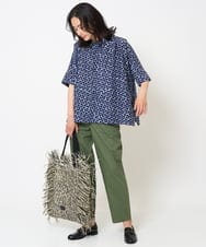 PZLHA61240 GEORGES RECH(ジョルジュ・レッシュ) [接触冷感]ストレッチテーパードベイカーパンツ カーキ