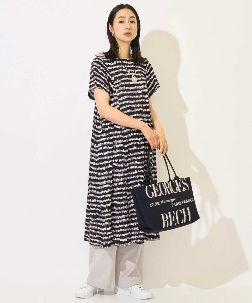 PZLHB05250 GEORGES RECH(ジョルジュ・レッシュ) [撥水加工]ワイドストレートイージーパンツ ダークグレー