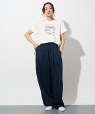 PZLHD46250 GEORGES RECH(ジョルジュ・レッシュ) ランダムピンストライプドビーバレルパンツ オレンジ