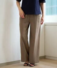 PZLHE70230 GEORGES RECH(ジョルジュ・レッシュ) リネン混リラックスワイドパンツ ベージュ