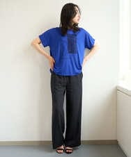 PZLHE70230 GEORGES RECH(ジョルジュ・レッシュ) リネン混リラックスワイドパンツ ベージュ