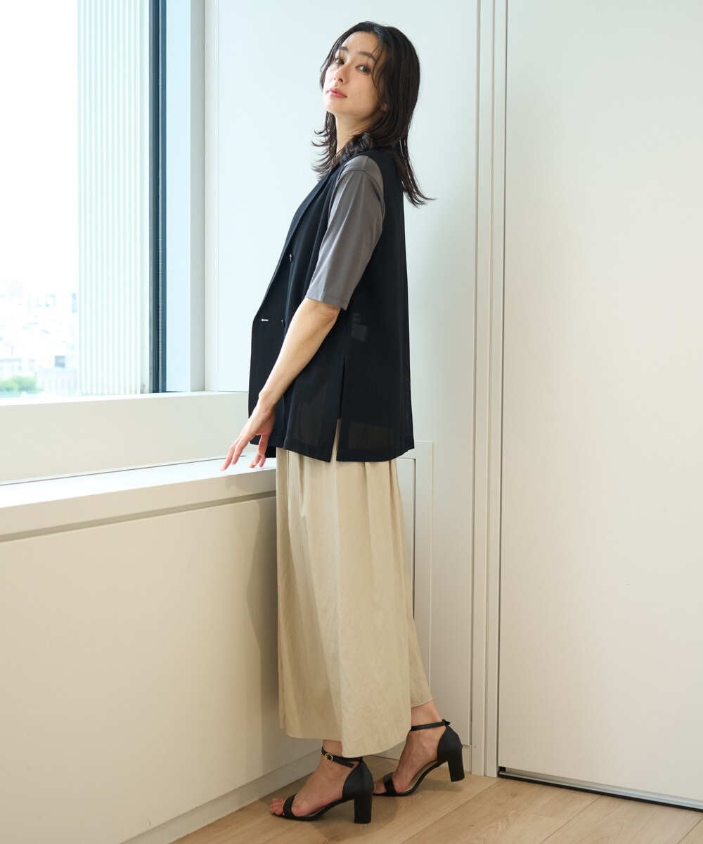 PZLHF73250 GEORGES RECH(ジョルジュ・レッシュ) [追加]シャンブレーガウチョパンツ ネイビー